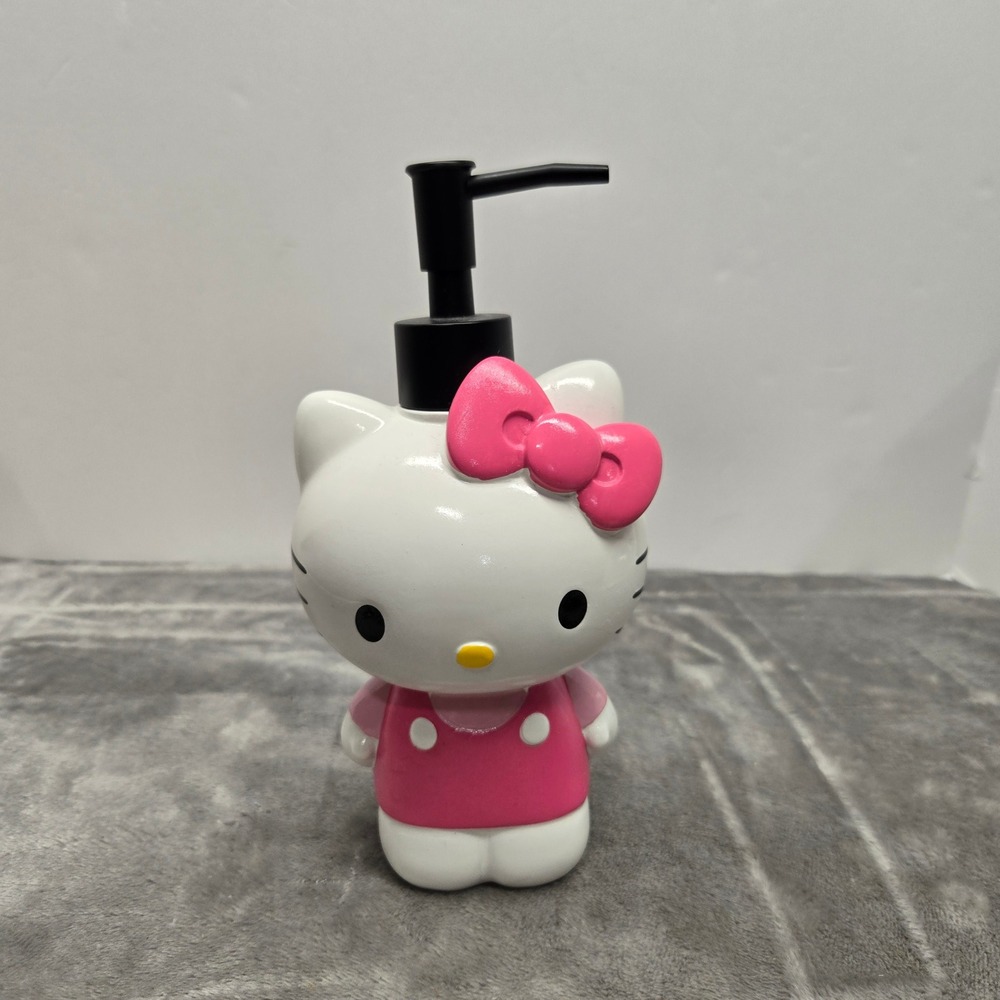 Sanrio Hello Kitty Soap Lotion Dispenser Pink Bow Jay Franco Ceramic Pump 2024